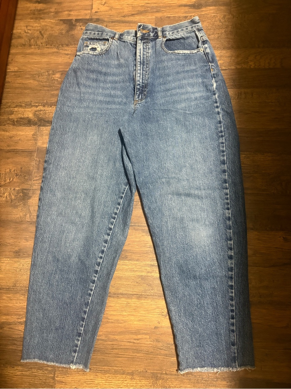 ASOS High-Rise Light Blue Tapered Jeans